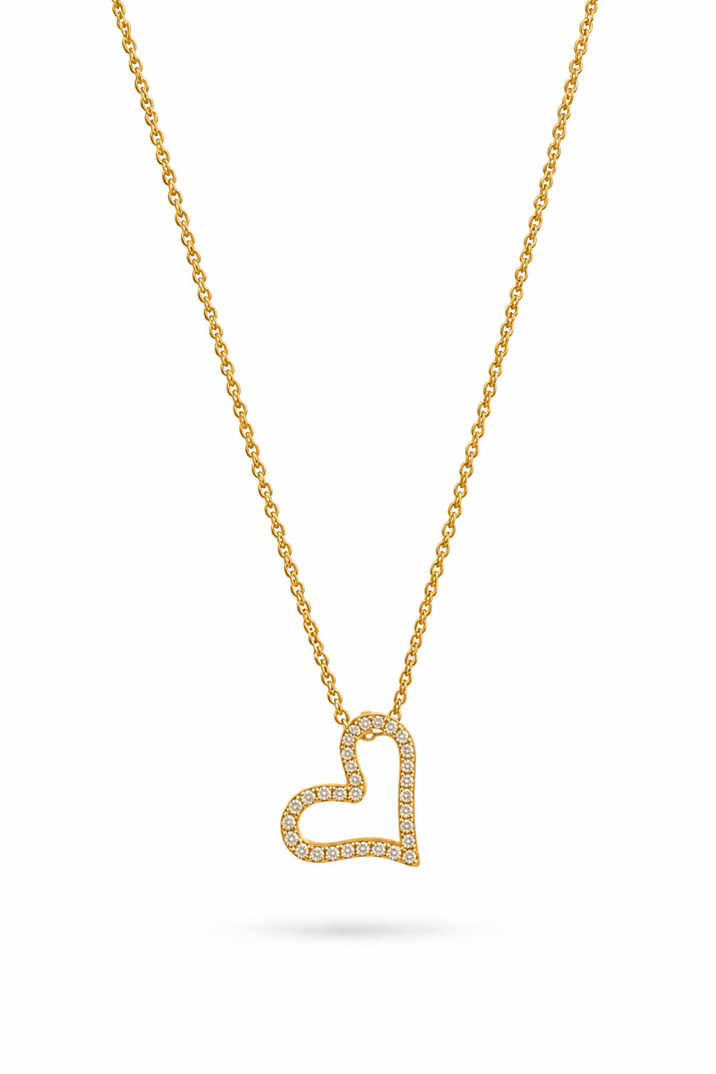 Fendleigh Laurelle Ava Heart necklace in 18K gold finish