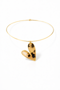 Fendleigh Laurelle Blair Signature Heart choker necklace in 18K gold finish