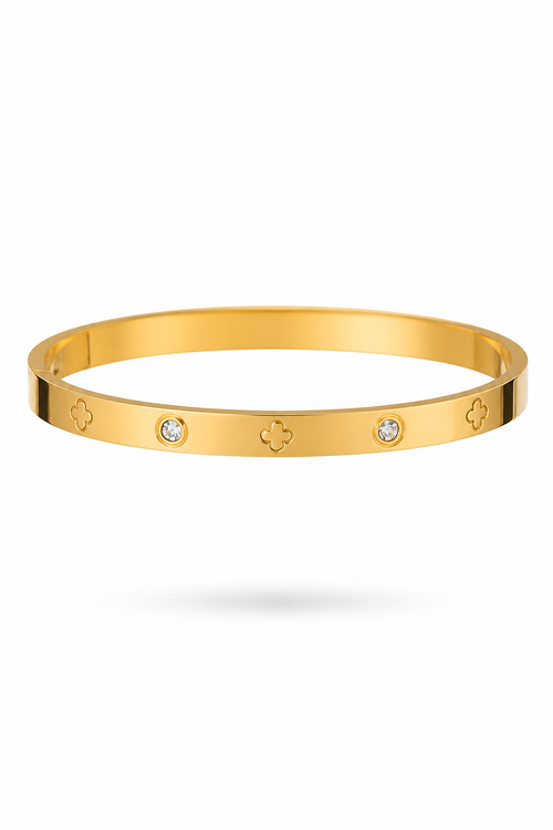 Fendleigh Laurelle Camilla Clover bracelet in 18K gold finish