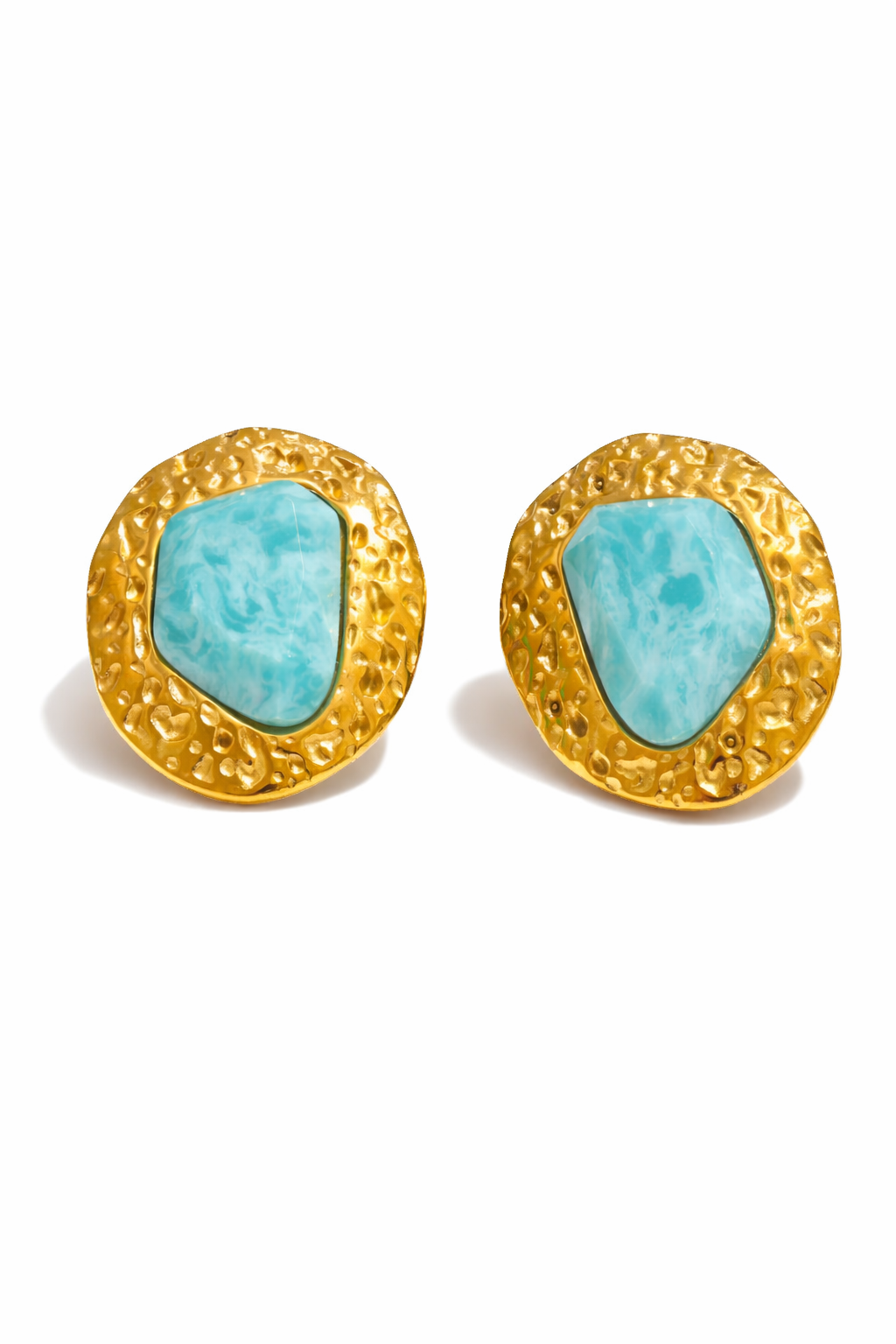 Fendleigh Laurelle Céline St.Tropez statement earrings in 18K gold finish