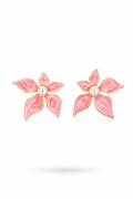 Fendleigh Laurelle flower drop earrings in 18K gold finish