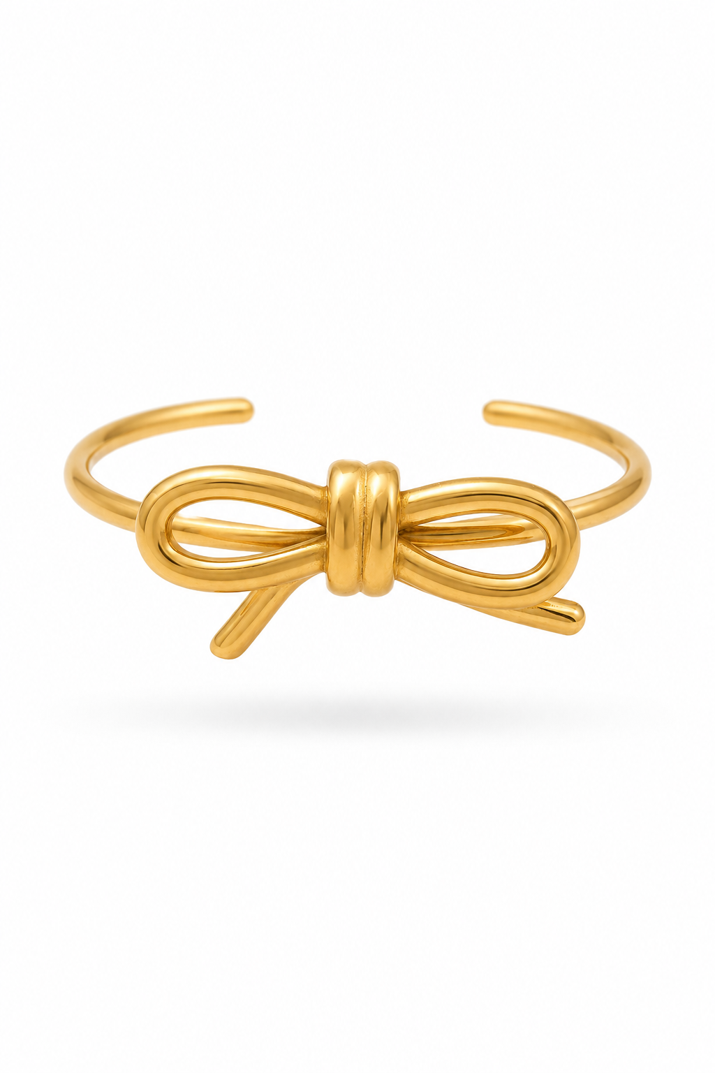 Fendleigh Laurelle Gia Signature bow cuff bracelet in 18K gold finish
