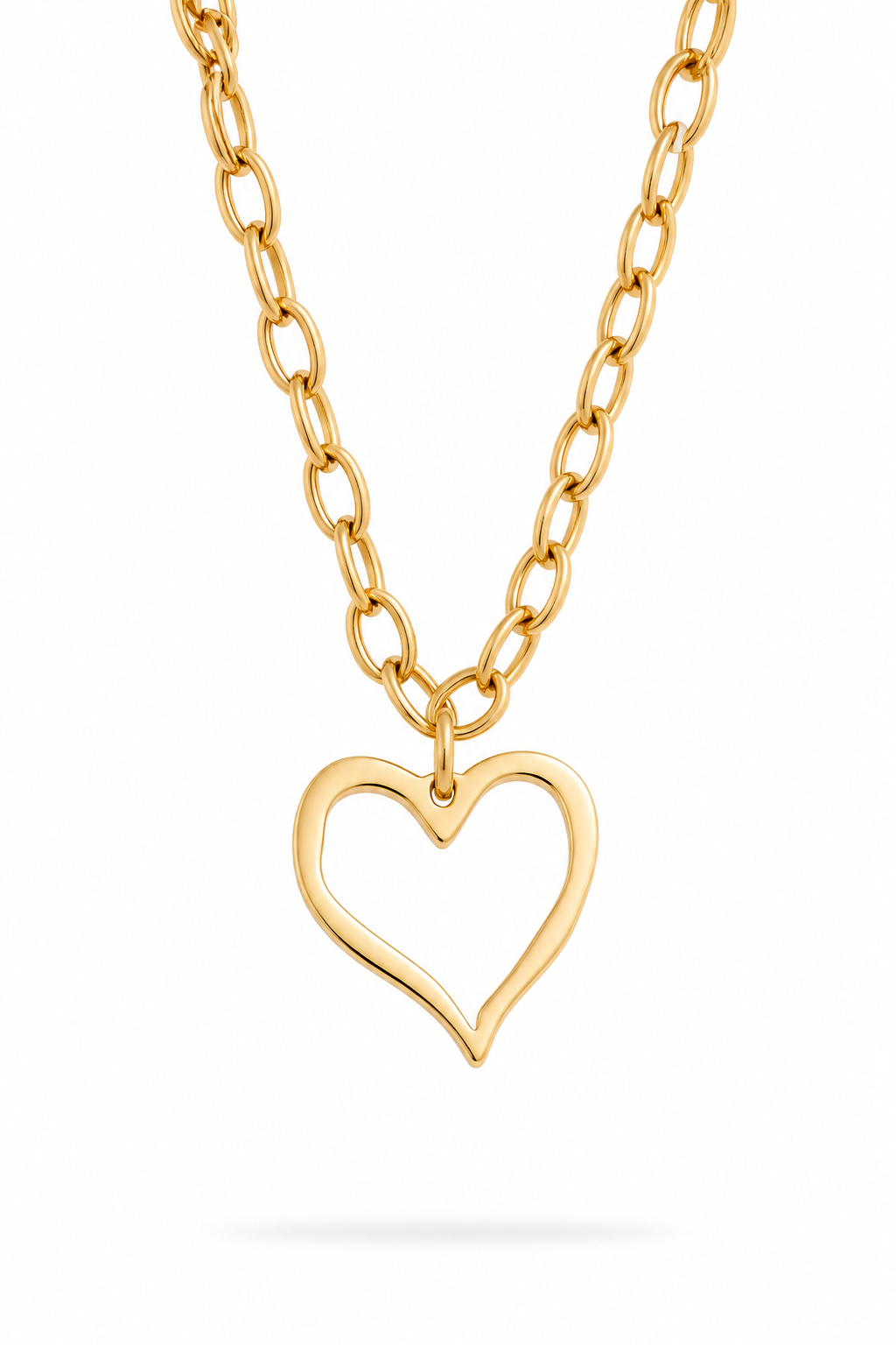 Fendleigh Laurelle Hannah Heart necklace in 18K gold finish