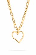 Fendleigh Laurelle Hannah Heart necklace in 18K gold finish