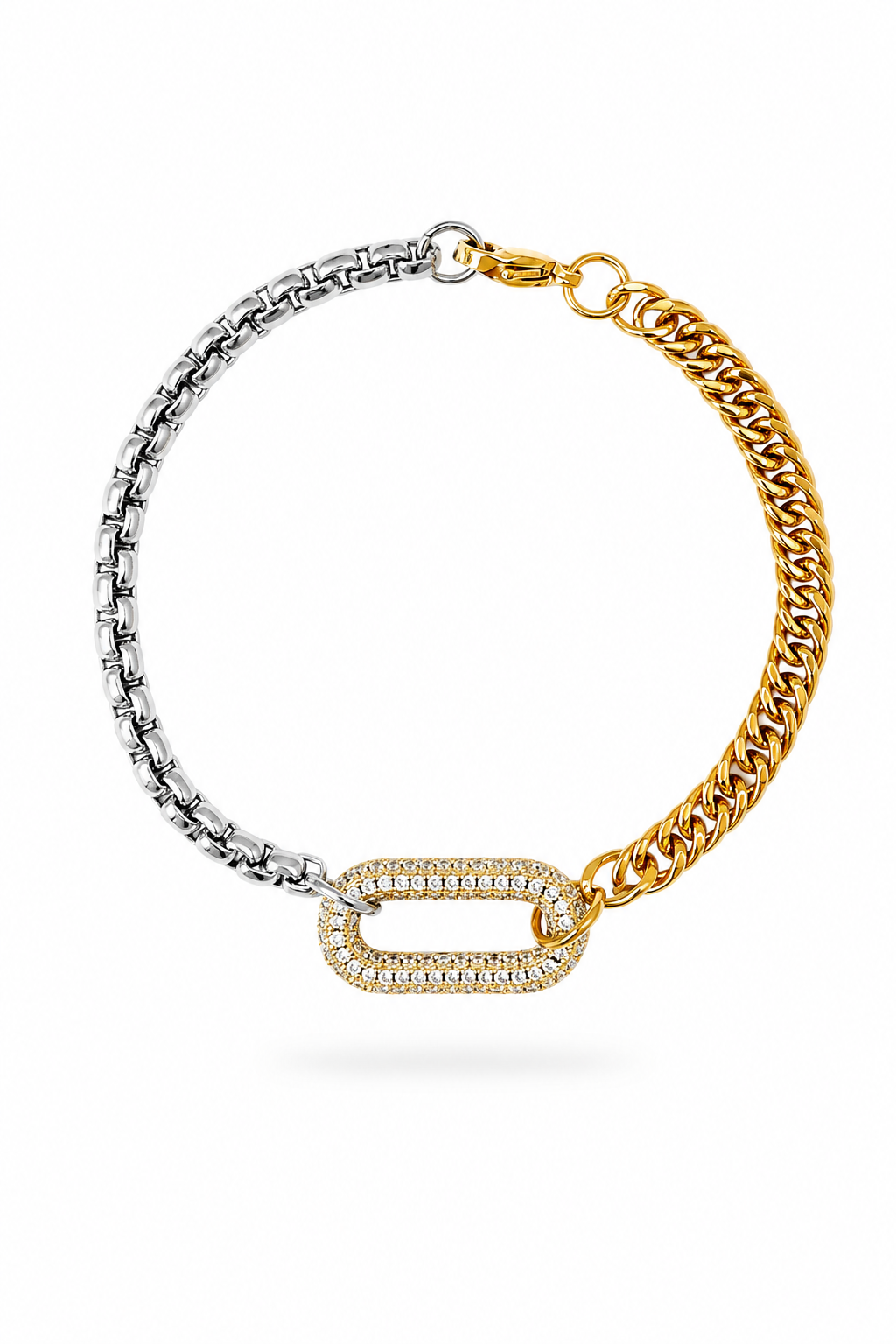 Fendleigh Laurelle Icon Pavé bracelet in 18K gold finish