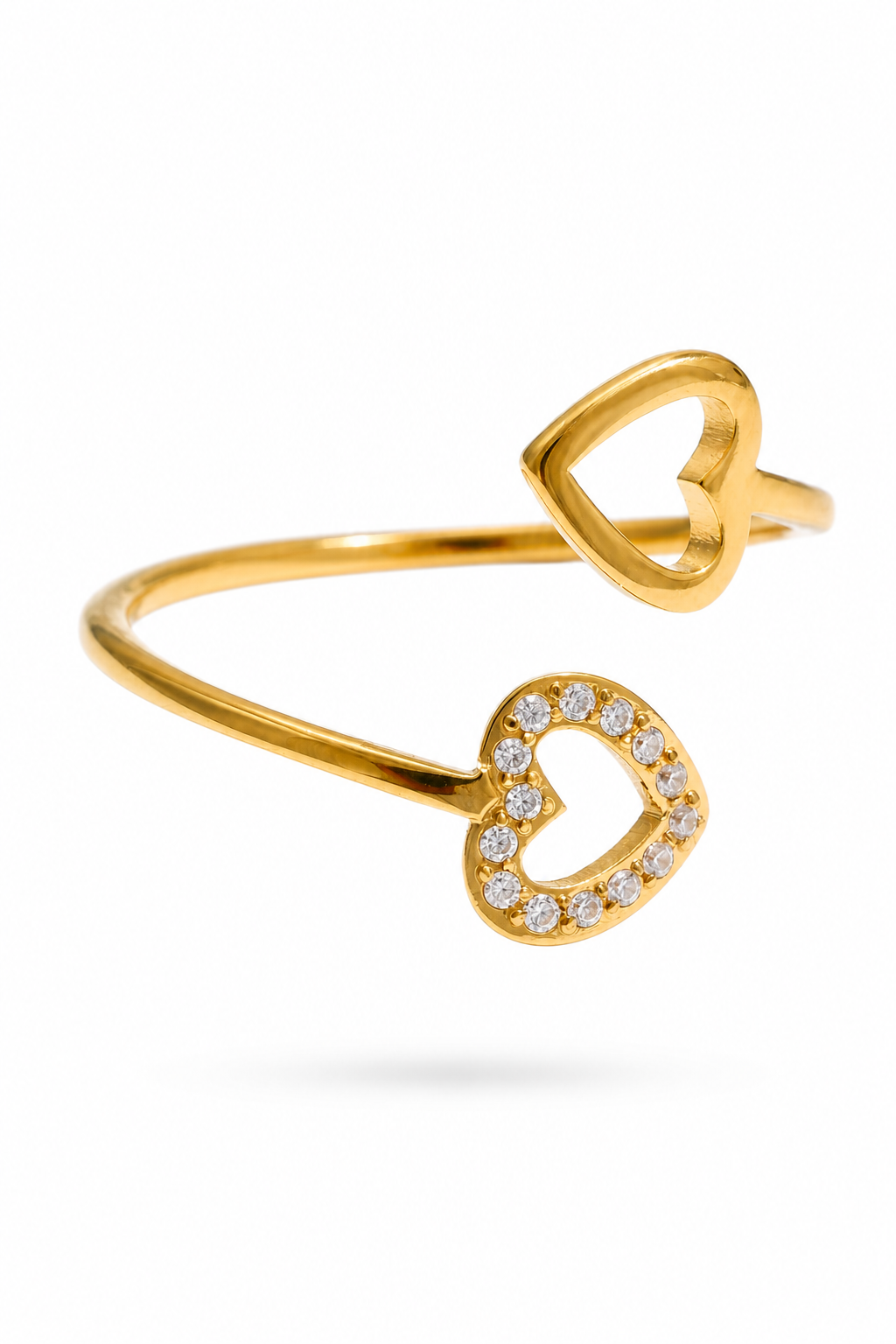 Fendleigh Laurelle Karin Heart ring in 18K gold finish