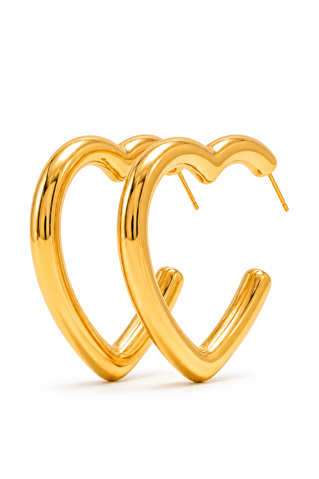 Fendleigh Laurelle Kiran Heart earrings in 18K gold finish