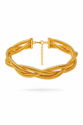 Fendleigh Laurelle Milan statement choker necklace in 18K gold finish