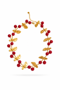 Fendleigh Laurelle Pia Cherry necklace in 18K gold finish