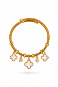 Fendleigh Laurelle Portia Fleuré motif bracelet in 18K gold finish