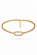 Fendleigh Laurelle Signature Sparkle necklace in 18K gold finish