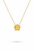 Fendleigh Laurelle Solana flower pendant necklace in 18K gold finish