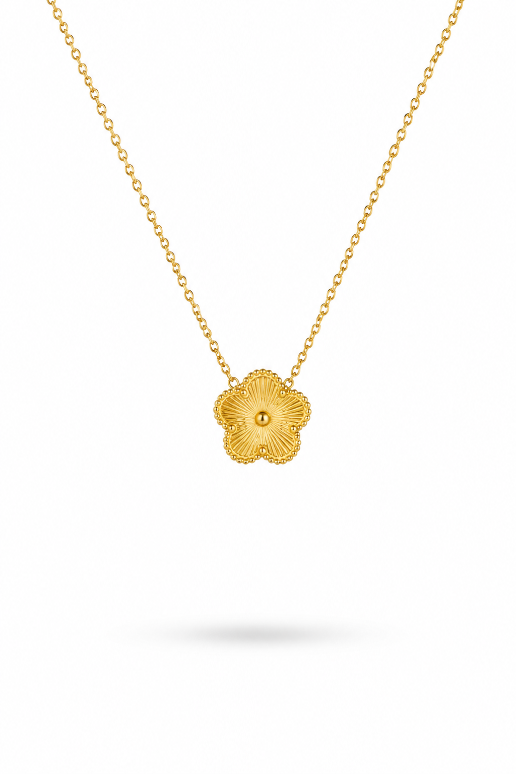 Fendleigh Laurelle Solana flower pendant necklace in 18K gold finish