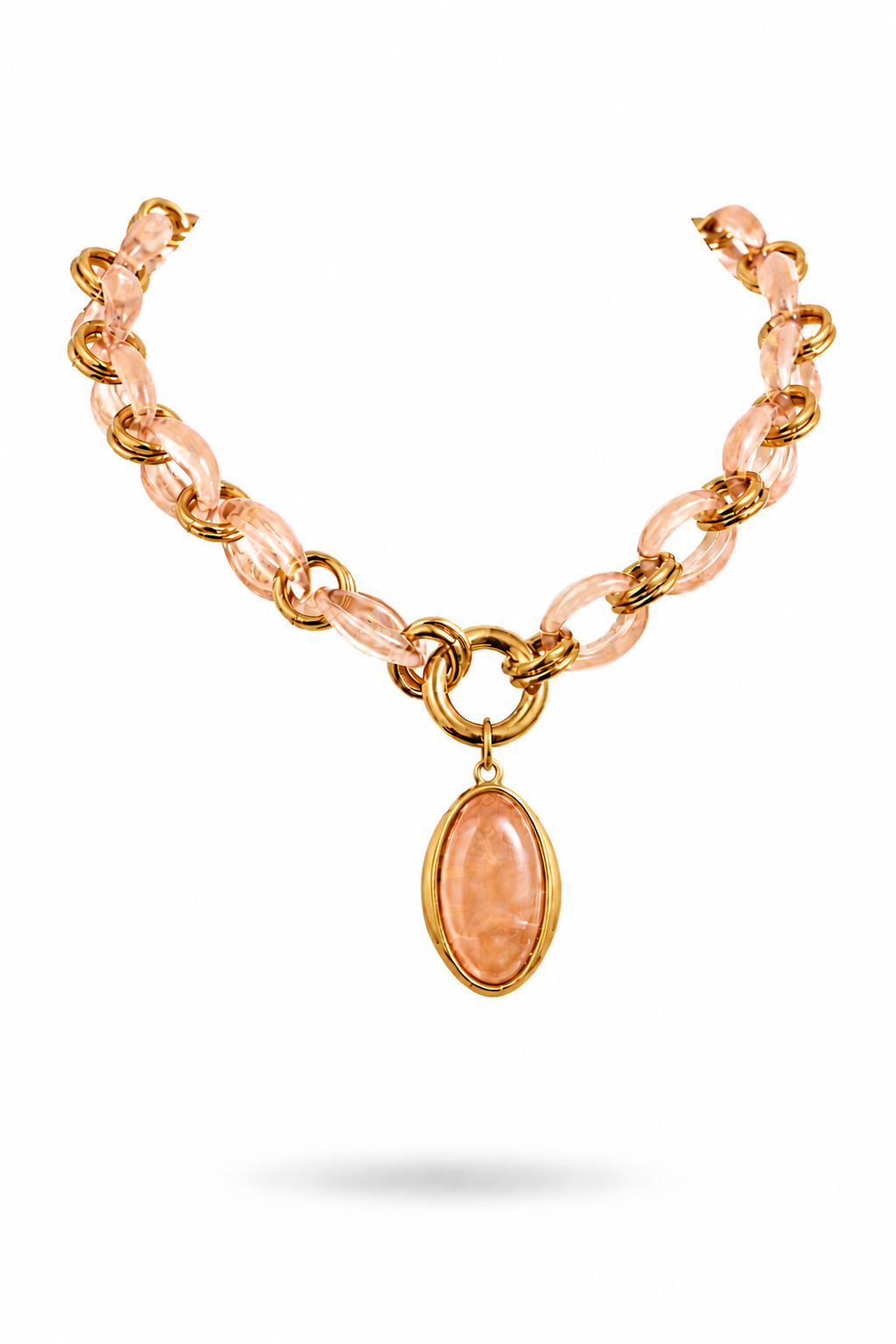 Fendleigh Laurelle Valerie statement necklace in 18K gold finish
