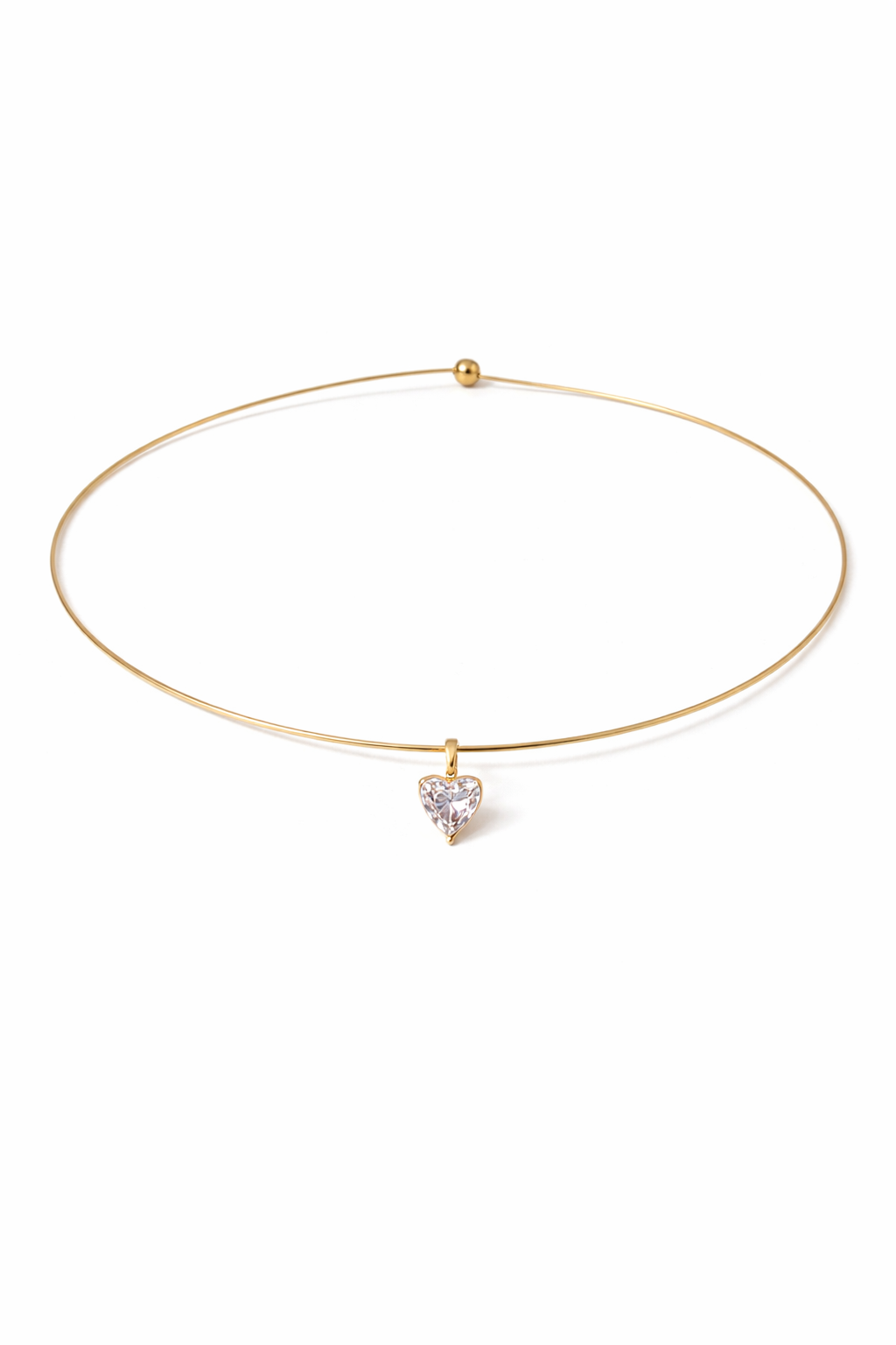 Fendleigh Laurelle Vanessa Heart choker necklace with zircon pendant