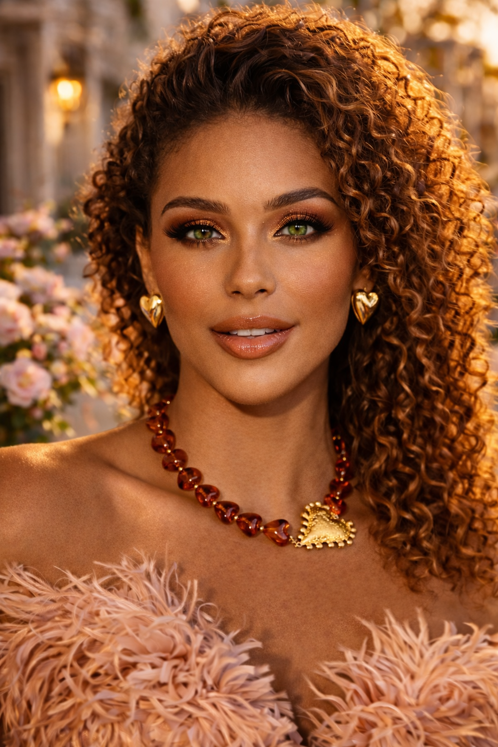 Fendleigh Laurelle Victoria Queen of Hearts necklace amber heart pendant